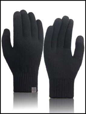 100% Merino Wool Touchscreen Gloves Thermal Warm Winter Texting